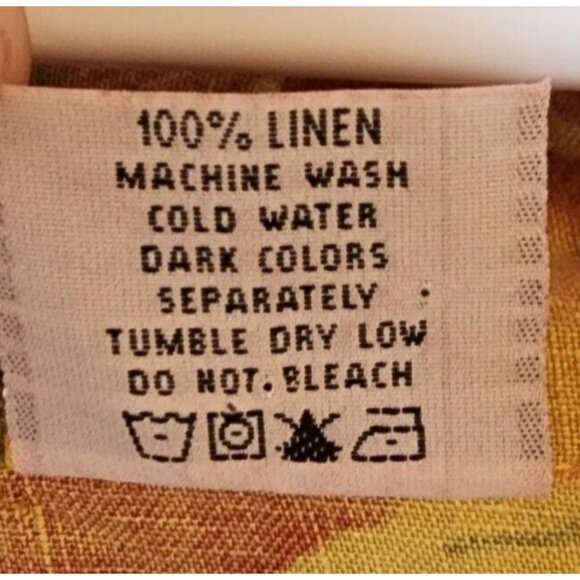 Click by Color Me Cotton Hi Low Jacket Top Yellow Floral 100% Linen Lagenlook M - Picture 7 of 11